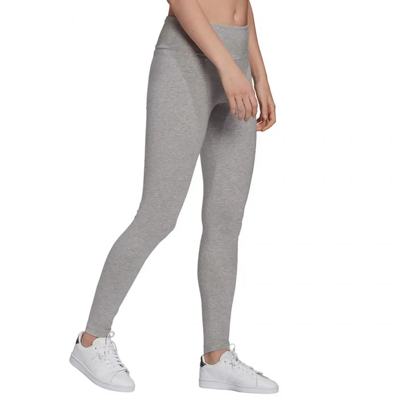 Adidas Women's High-Waist Gray Leggings with Iconic Logo - Perfect for Training and Lifestyle