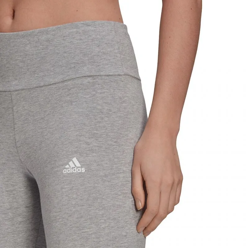 Adidas Women's High-Waist Gray Leggings with Iconic Logo - Perfect for Training and Lifestyle