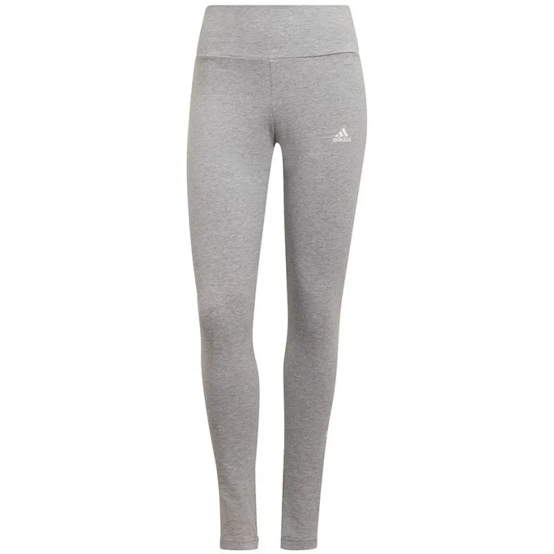 Adidas Women's High-Waist Gray Leggings with Iconic Logo - Perfect for Training and Lifestyle