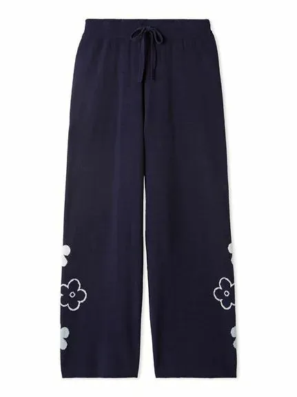 Airy Moco Flower Jacquard Lounge Pants