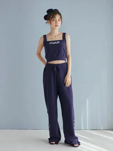 Airy Moco Flower Jacquard Lounge Pants