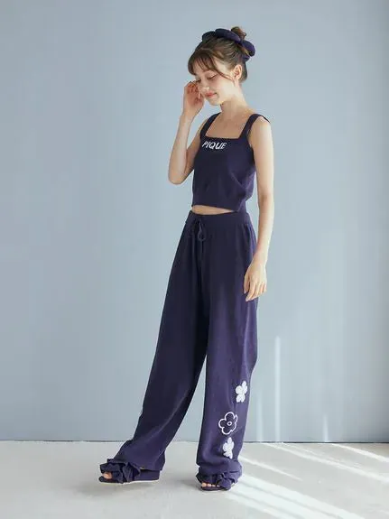 Airy Moco Flower Jacquard Lounge Pants