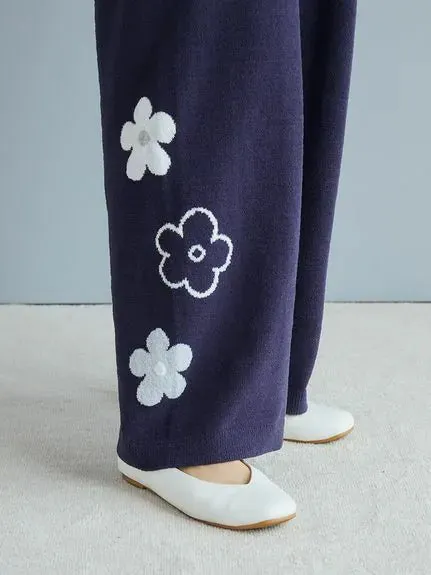Airy Moco Flower Jacquard Lounge Pants