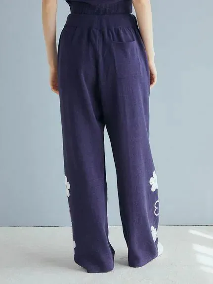 Airy Moco Flower Jacquard Lounge Pants