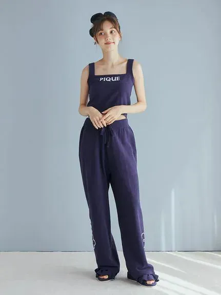 Airy Moco Flower Jacquard Lounge Pants