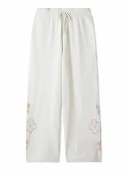 Airy Moco Flower Jacquard Lounge Pants