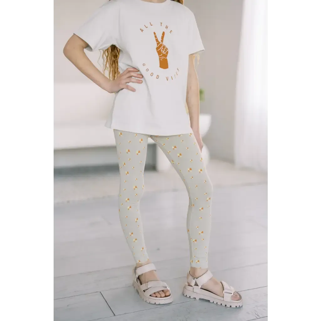 Baby Lightweight Leggings with Small Trees