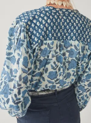 Beatrice Blouse - Blue Lagoon