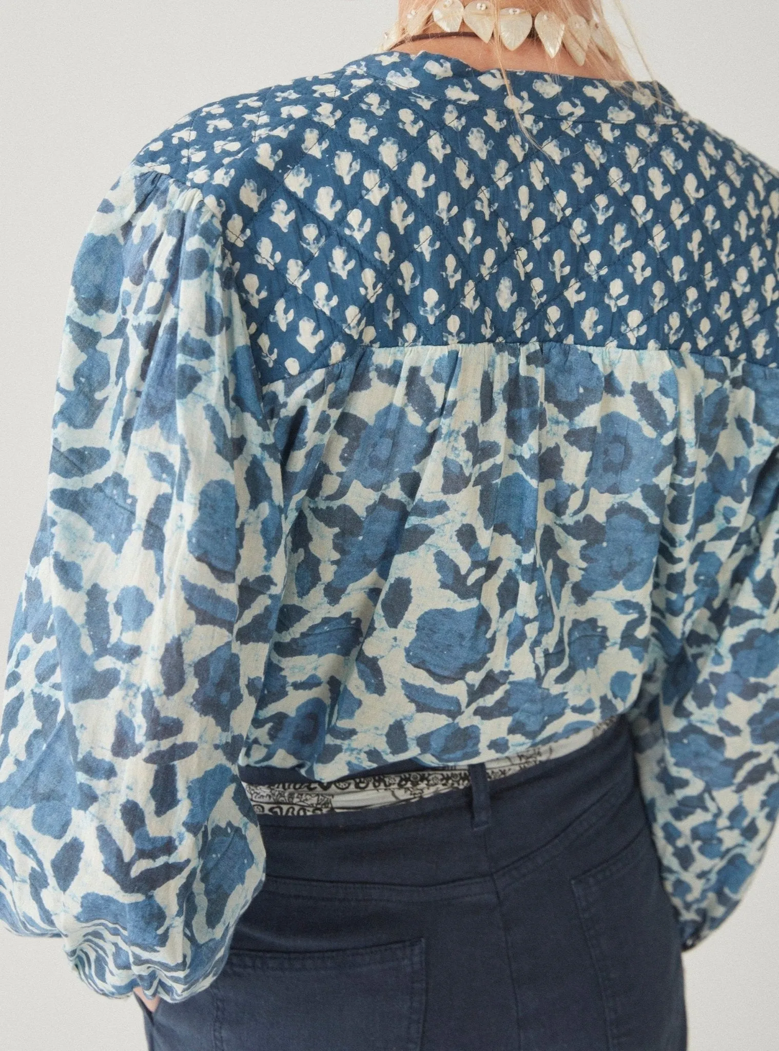 Beatrice Blouse - Blue Lagoon