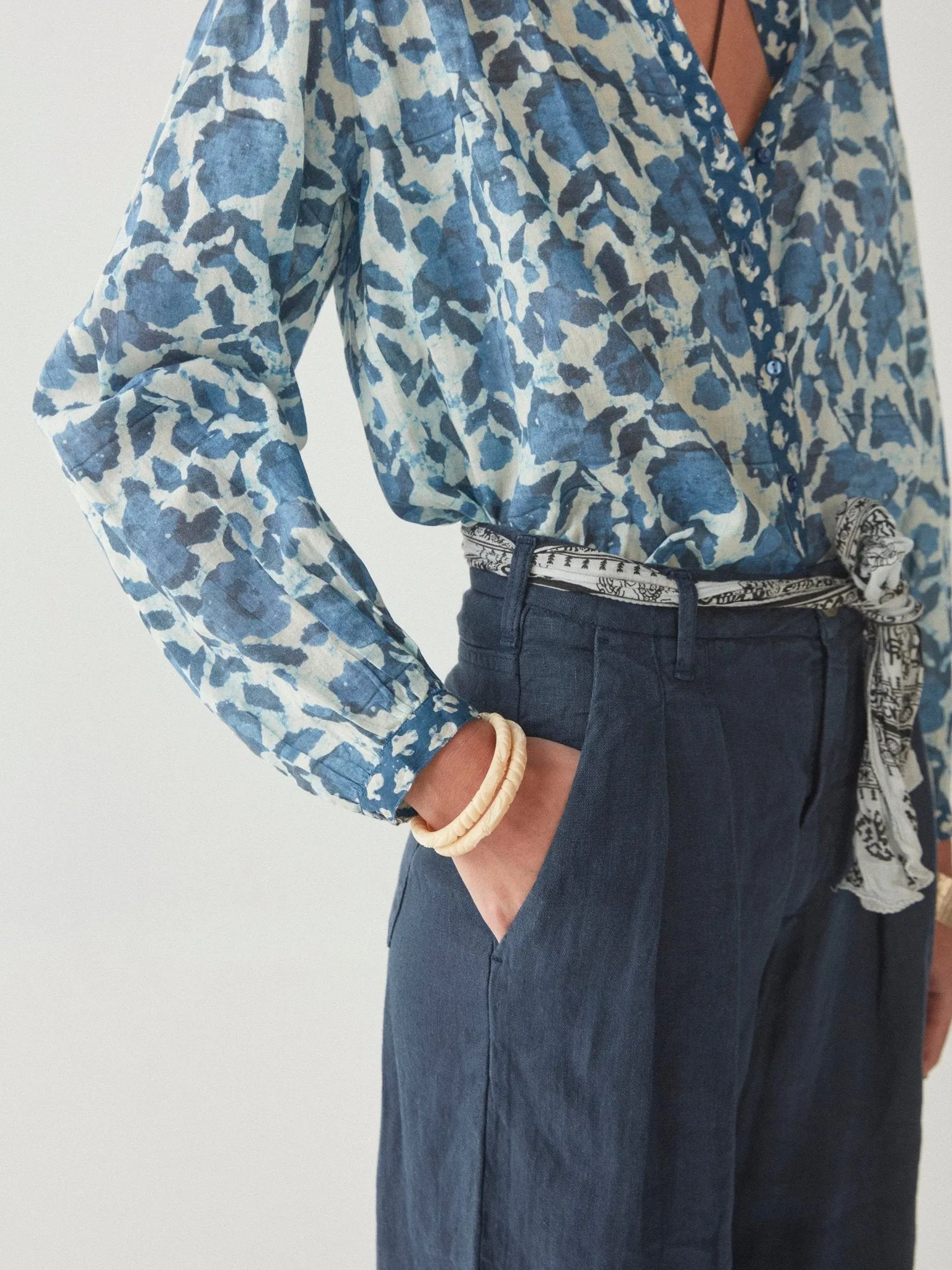 Beatrice Blouse - Blue Lagoon