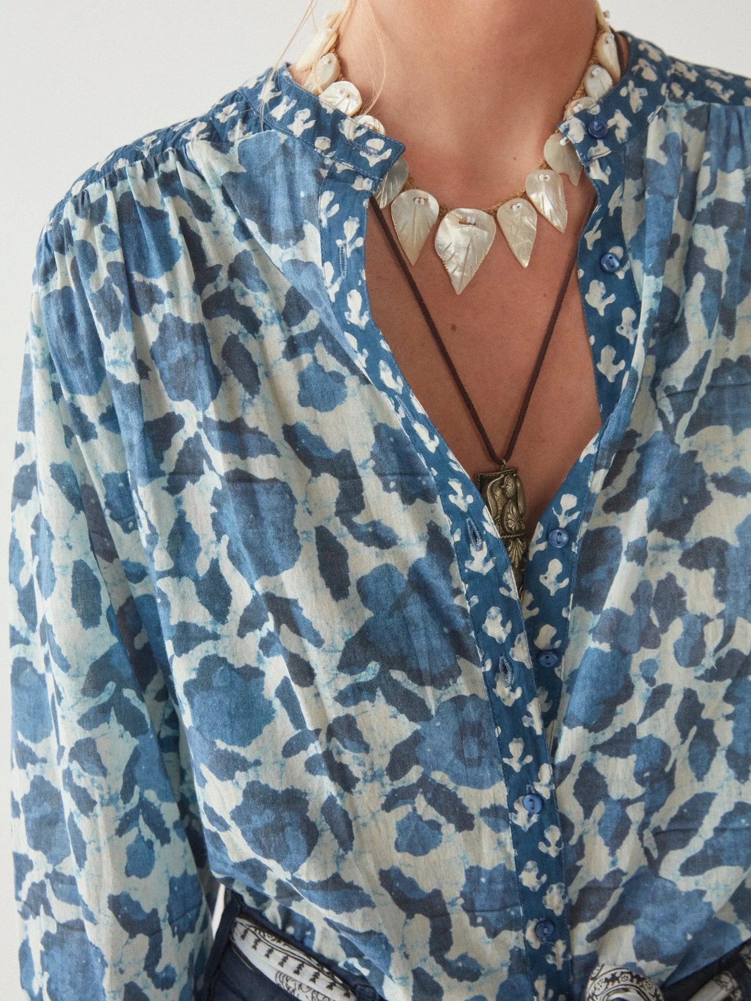 Beatrice Blouse - Blue Lagoon