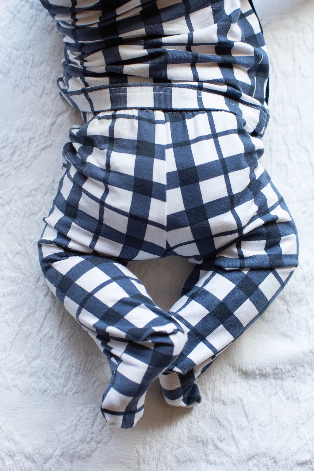 Blue Gingham 2 Piece Baby Kimono Set