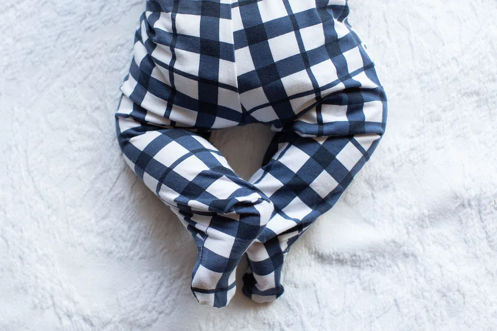 Blue Gingham 2 Piece Baby Kimono Set