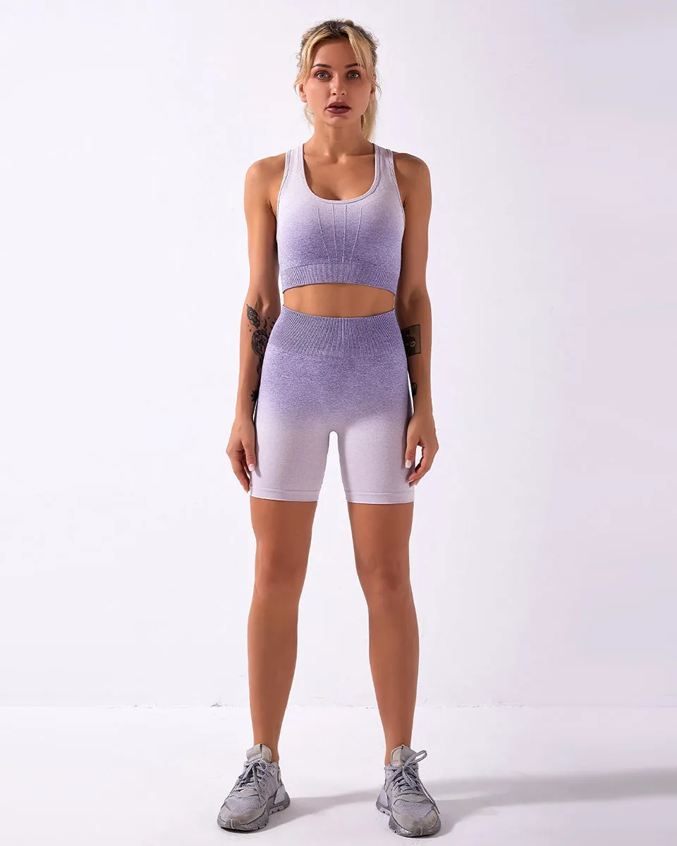 Calico Ombre Seamless Shorts - Purple