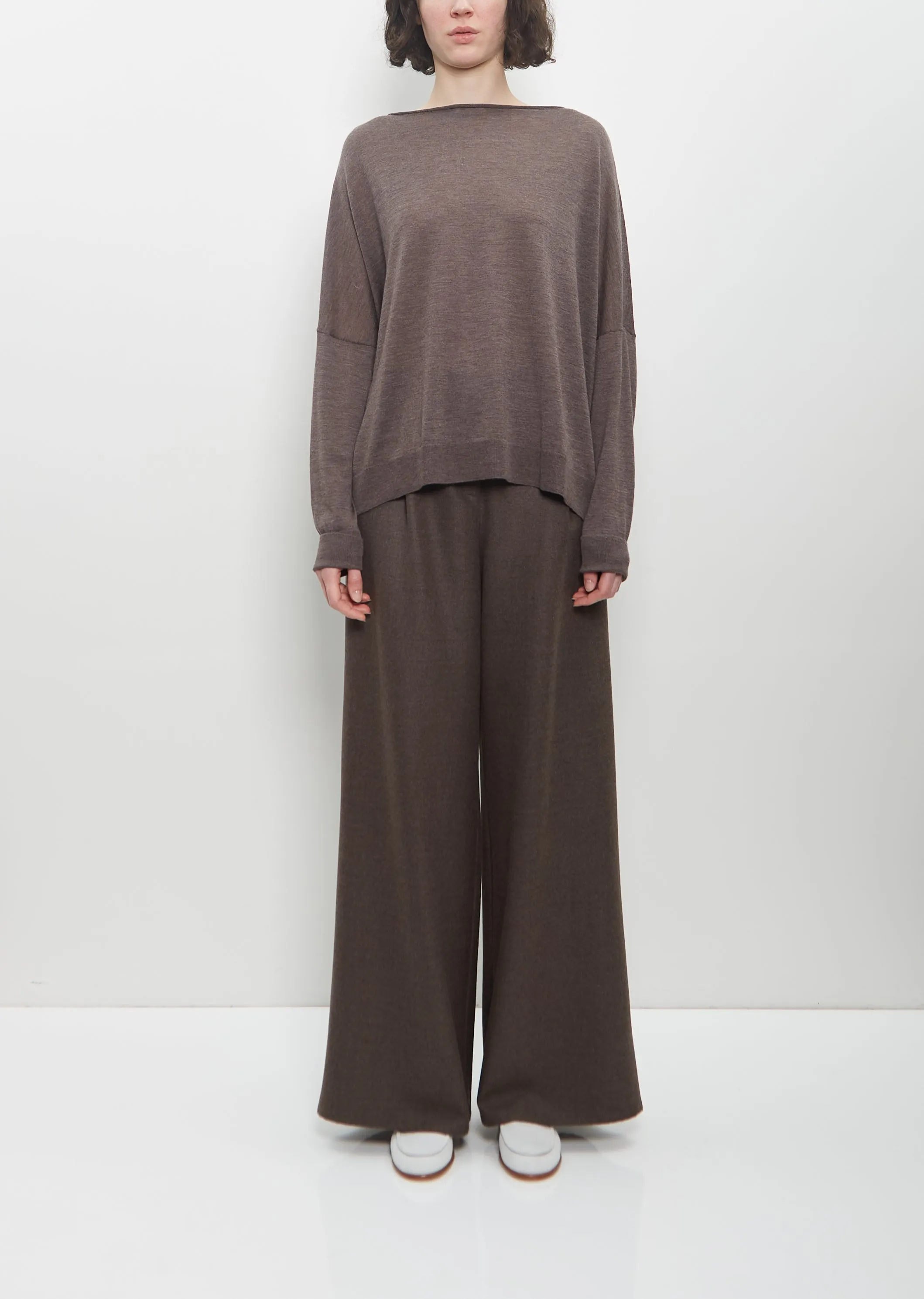 Cashmere Boat Neck Sweater — Lava