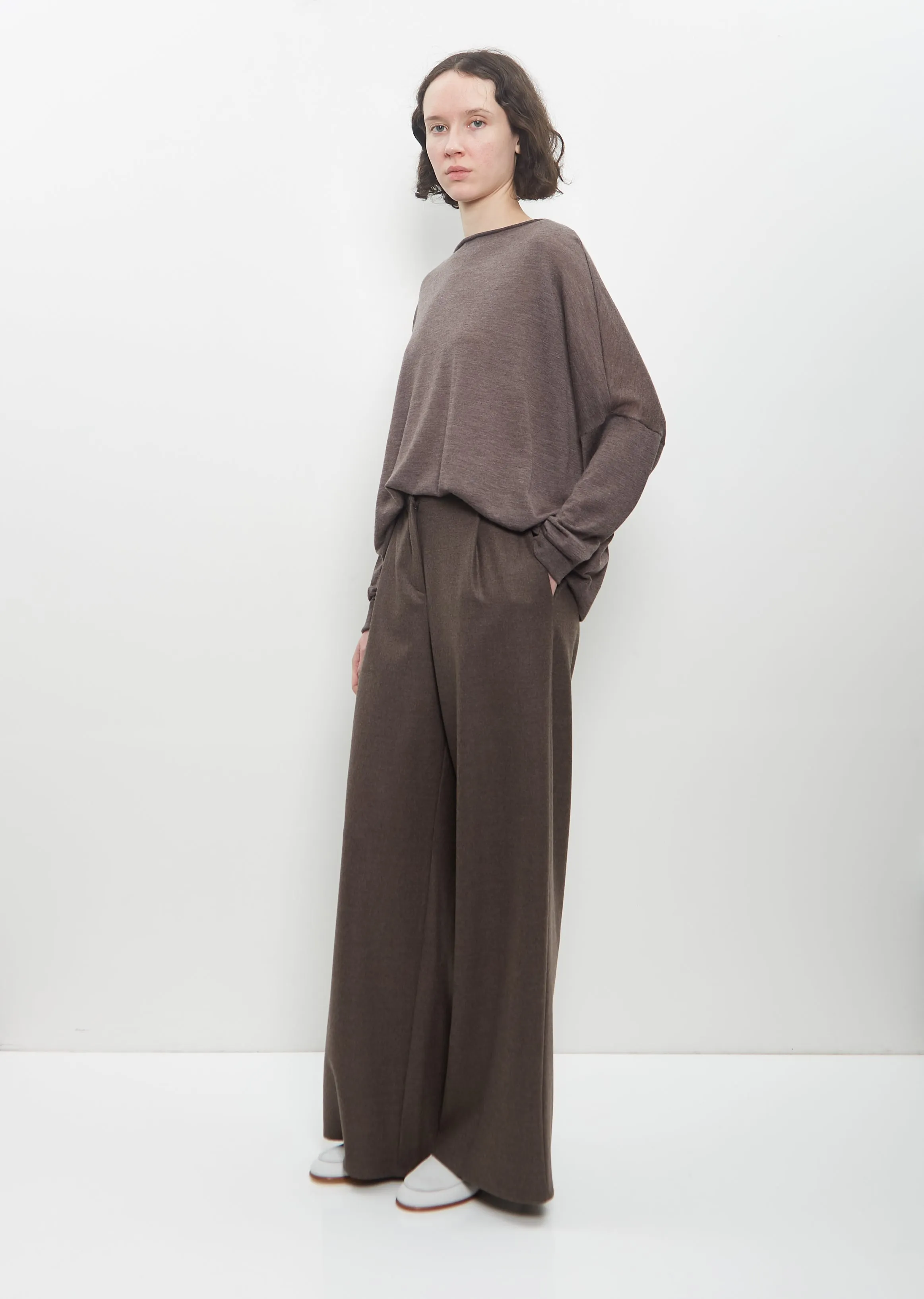 Cashmere Boat Neck Sweater — Lava