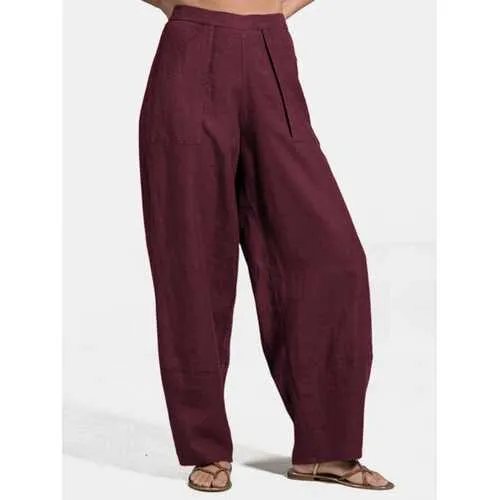 Casual Solid Harem Pants