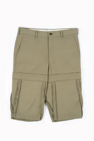 COMME DES GARCONS HOMME PLUS POLY SHORT PANTS KHAKI