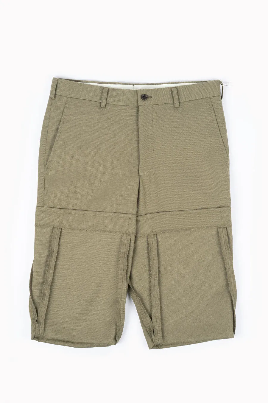 COMME DES GARCONS HOMME PLUS POLY SHORT PANTS KHAKI