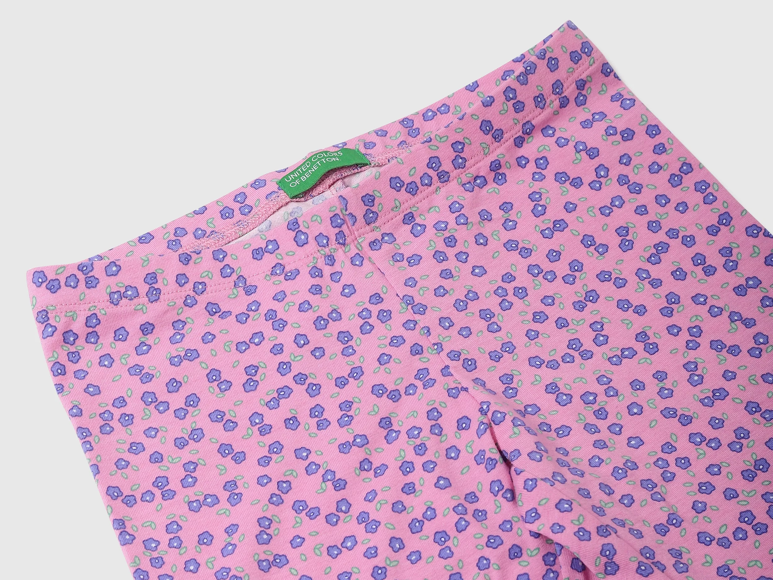 Cotton Blend Printed Regular Length Girls Capris