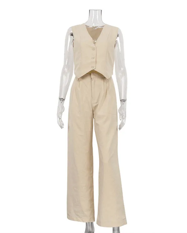 Cotton Casual Pants Set