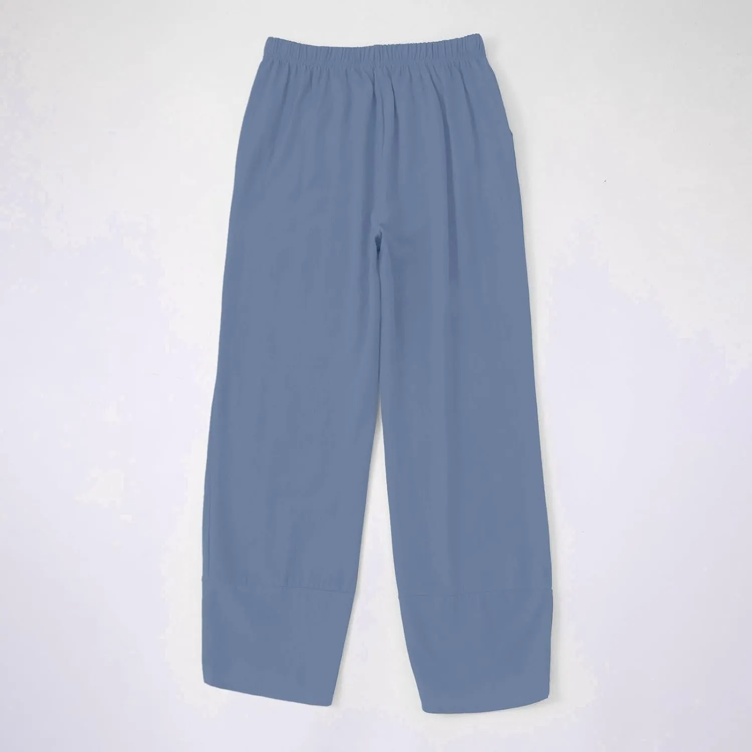 Cotton Linen Pants for Women Summer Plus Size Boho Pants Lightweight Hight Waist Vacation Beach Trousers with Pockets