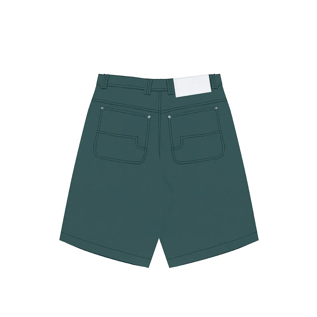 DOUBLE KNEE LAP SHORTS TOSCA GREEN
