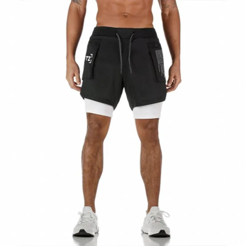 Double-Layer Quick-Drying Camouflage Men's Shorts