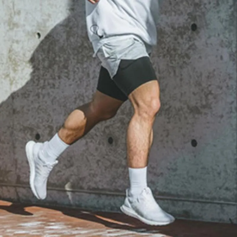 Double-Layer Quick-Drying Camouflage Men's Shorts