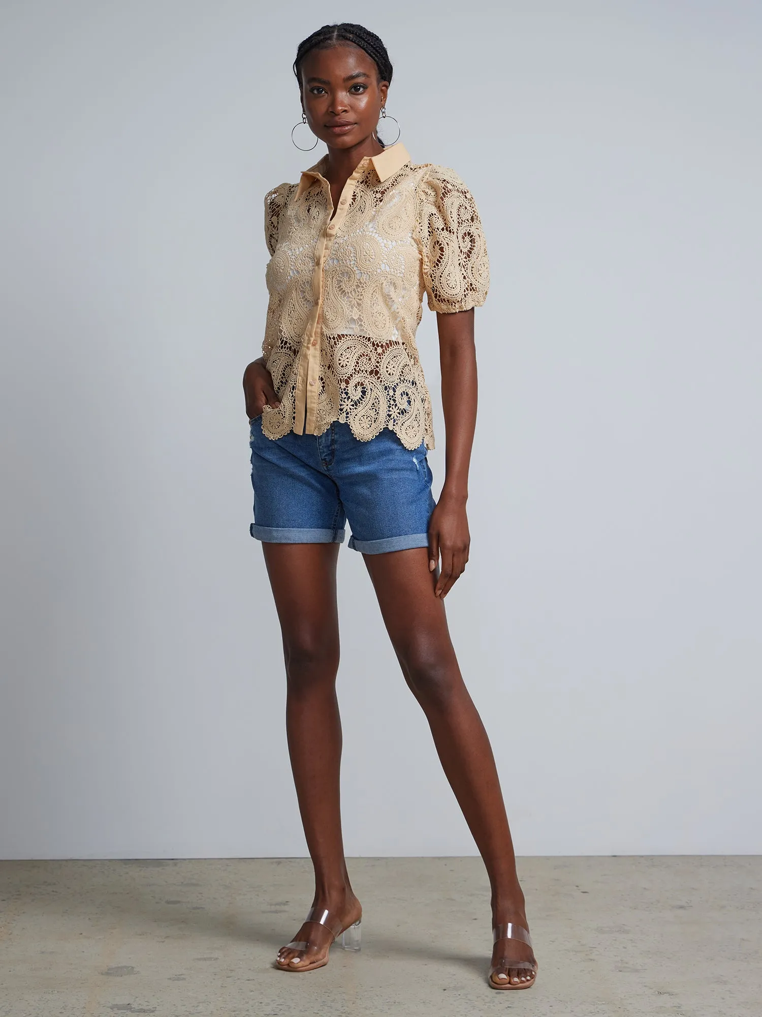 Essential Mid-Rise Denim 5-Inch Boyfriend Short - Dark Wash