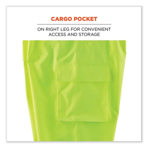Glowear 8915bk Class E Hi-vis Rain Pants Black Bottom, 4x-large, Lime, Ships In 1-3 Business Days