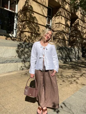 Harper Pants in Brown Gingham