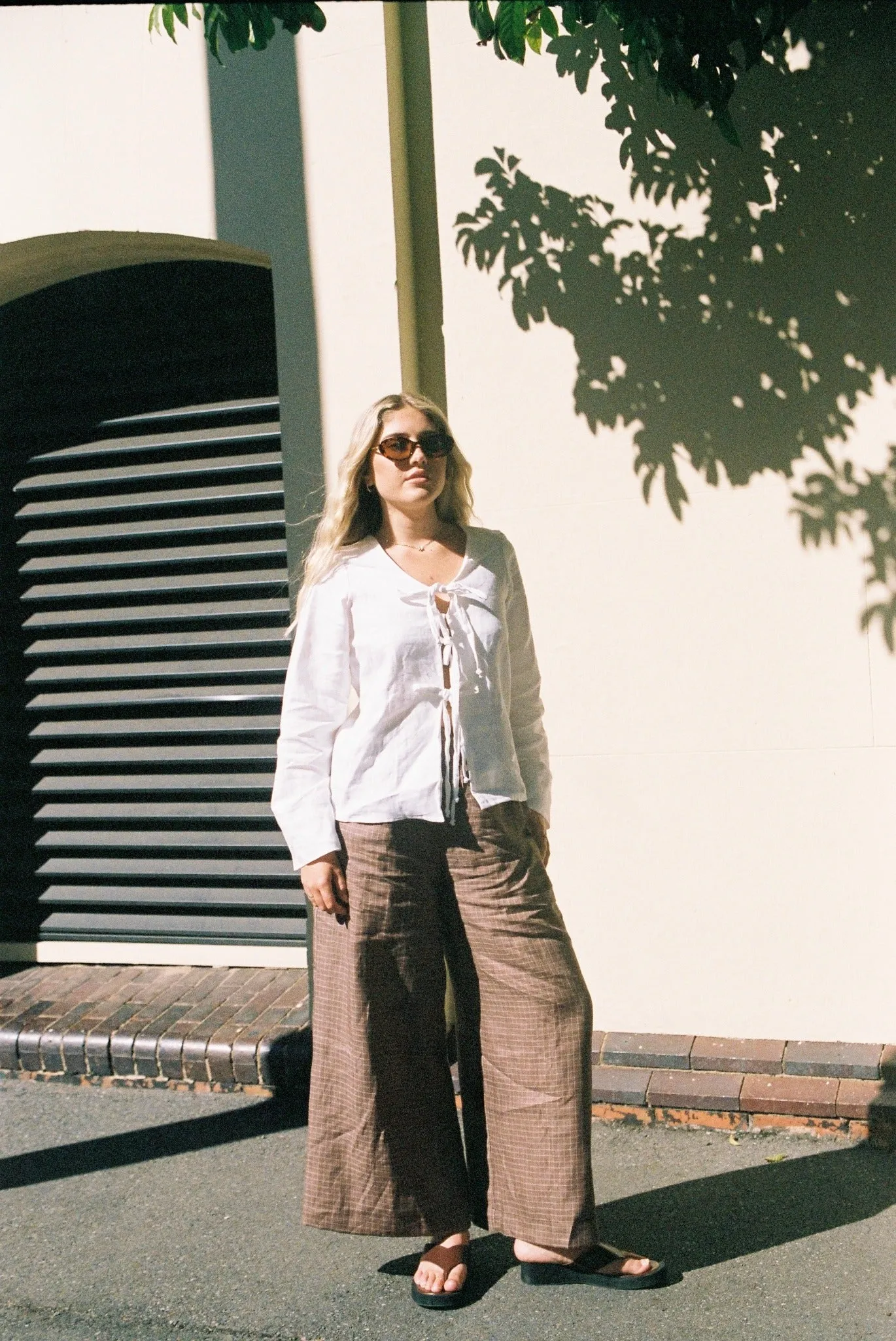 Harper Pants in Brown Gingham