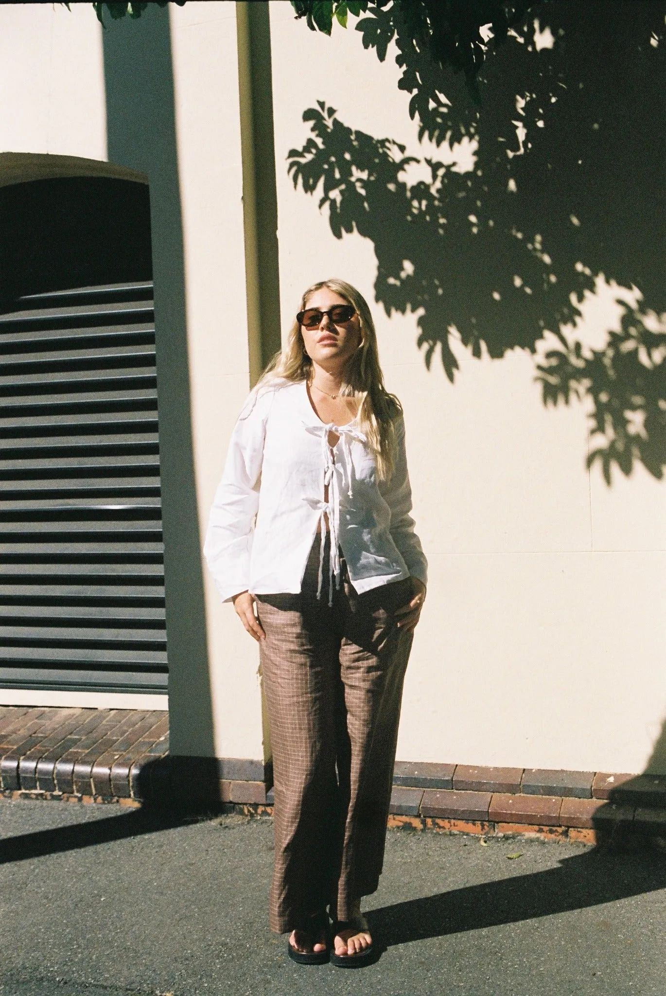 Harper Pants in Brown Gingham