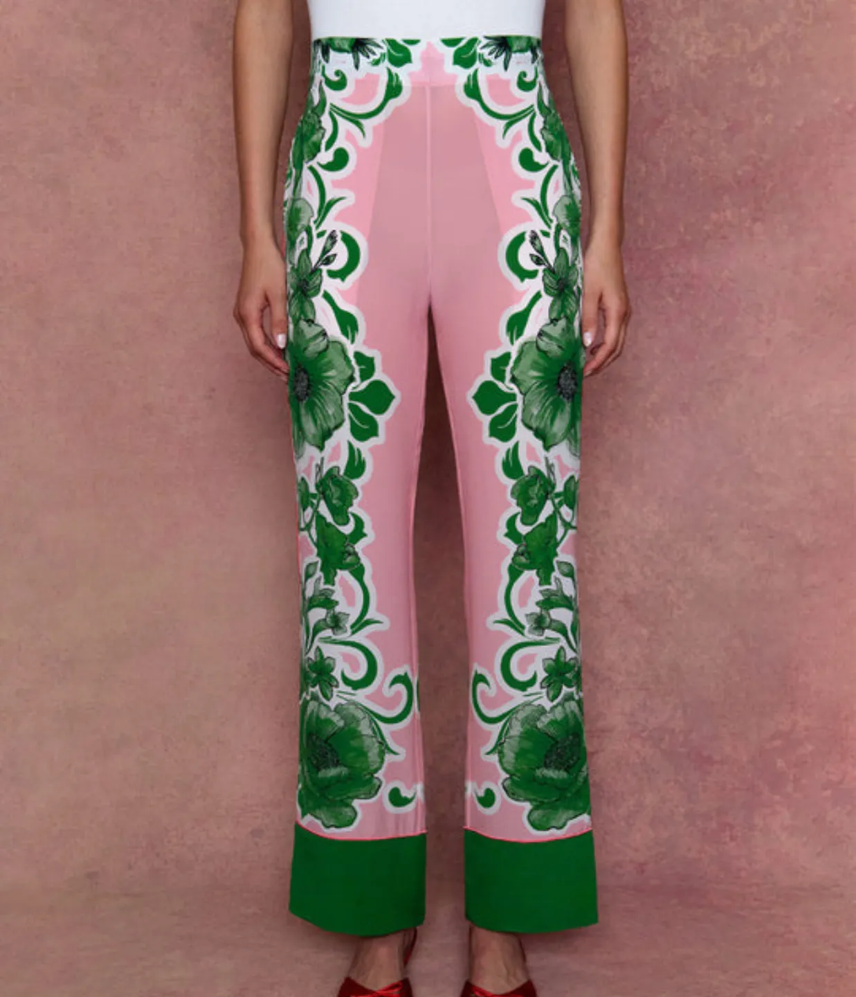 Havana Crepe Trouser in Antigua Green