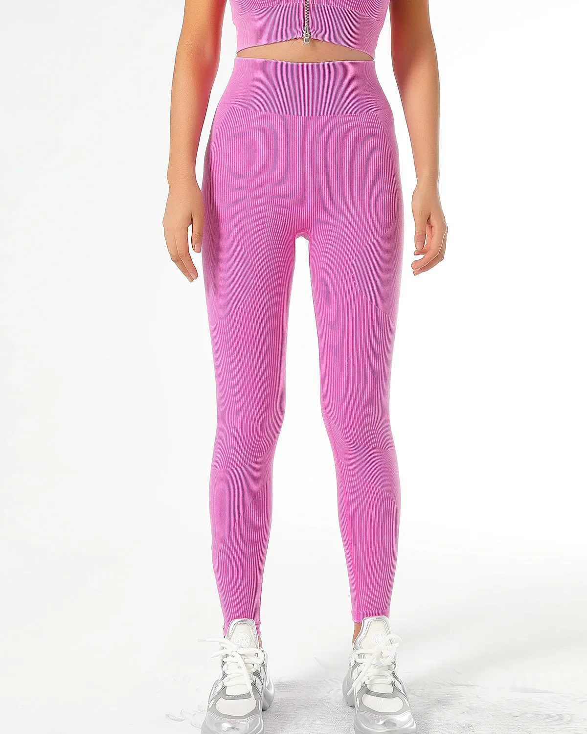 Isabella Seamless Scrunch Leggings - Pink