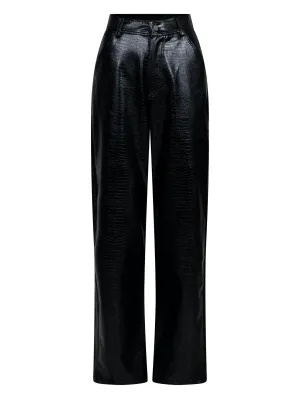 Jennifer Croc Pants - Black