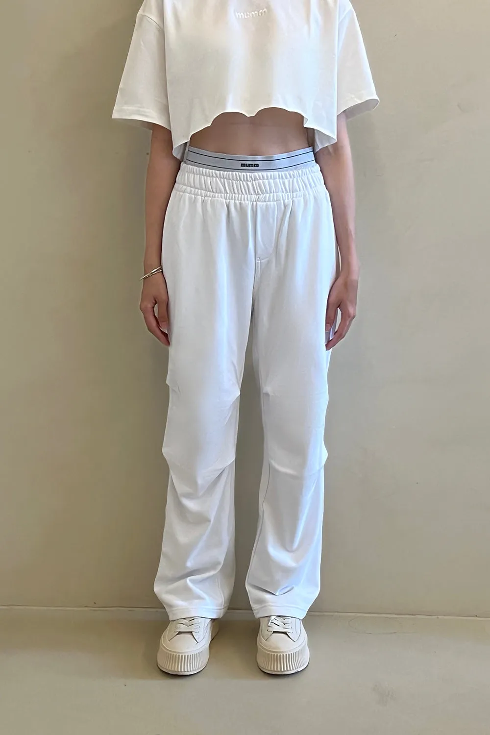 假兩件設計棉褲（夏日限定）<br>SUMMER AIRY COTTON SWEATPANTS
