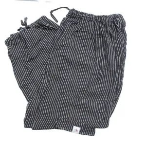 (Medium) Black with thin White stripes 0238