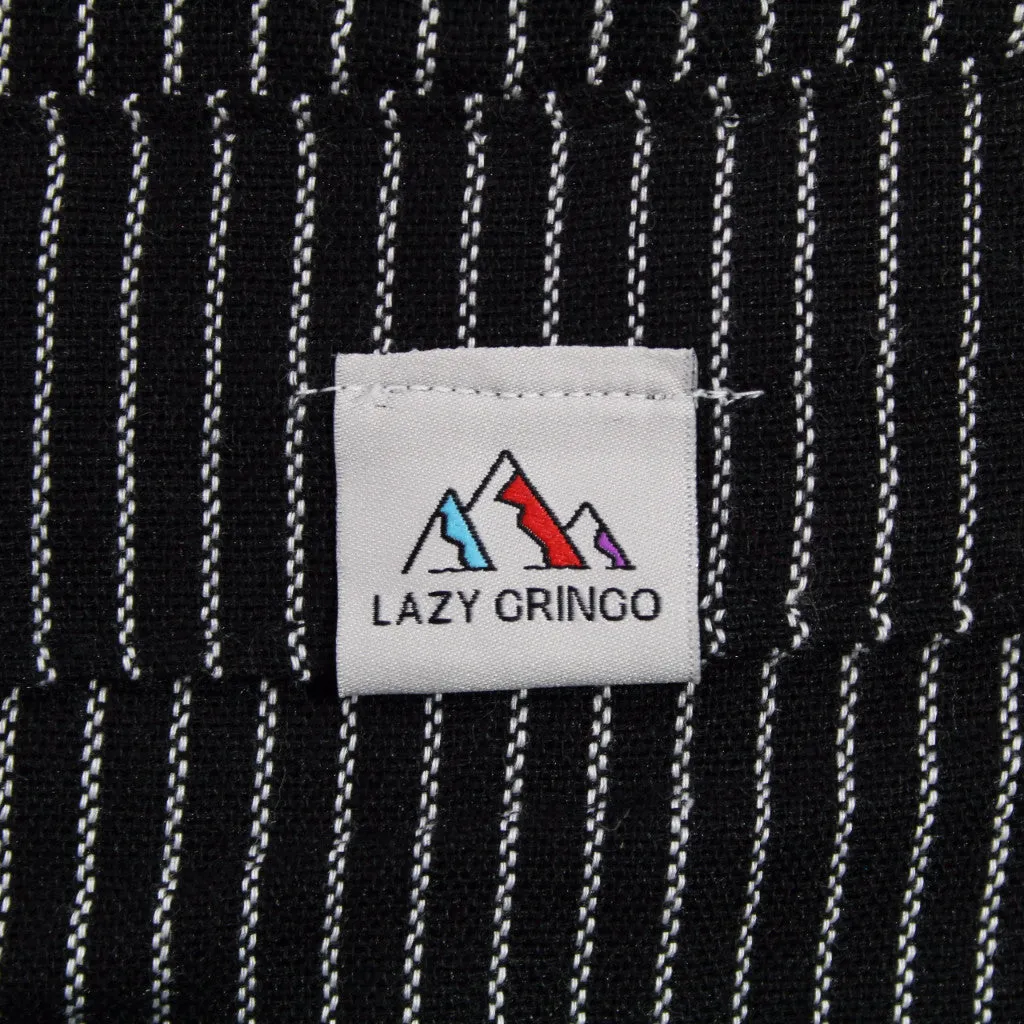 (Medium) Black with White Stripes Lounge Pants 0084