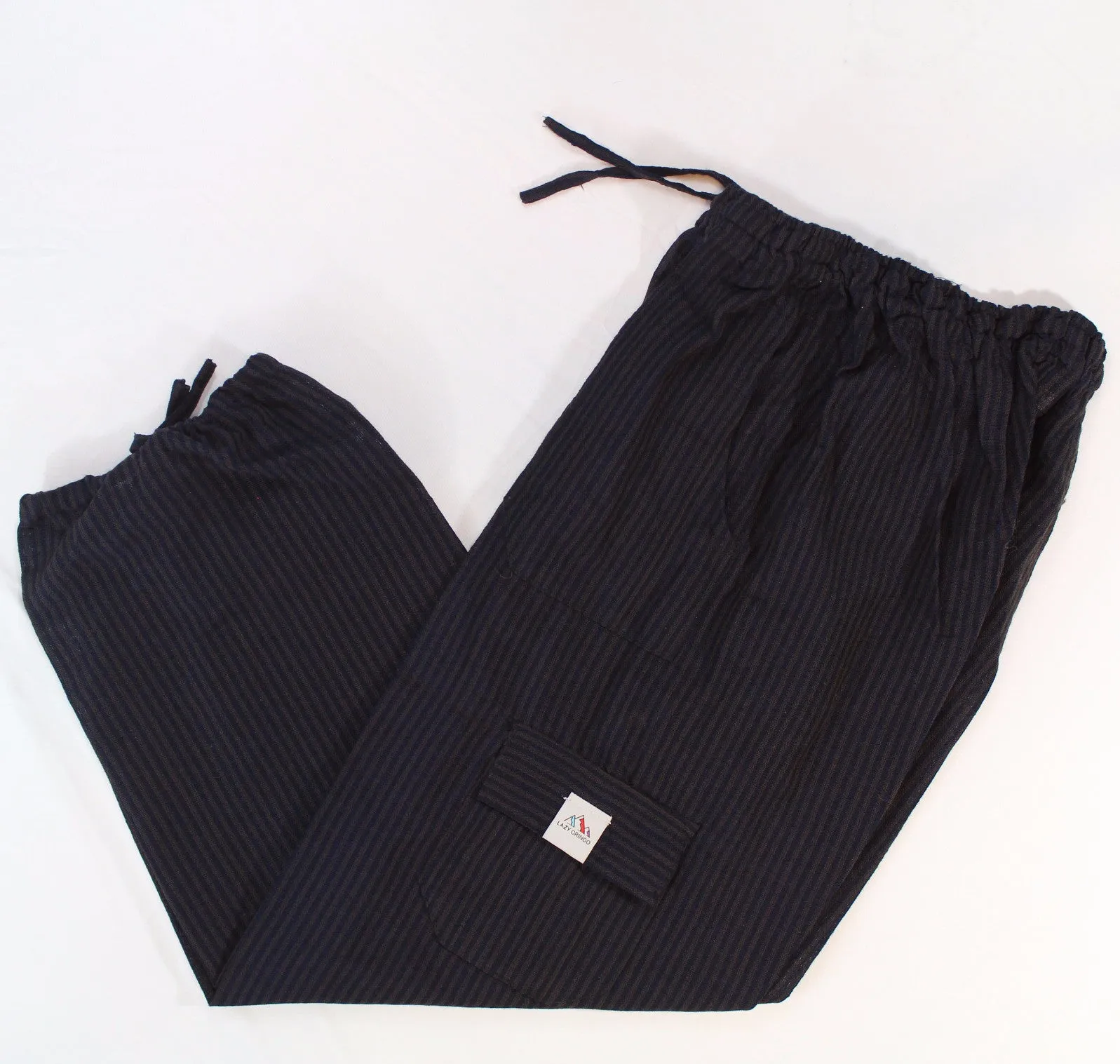 (Medium) Dark Blackish with Brownish Stripes Lounge Pants 0070