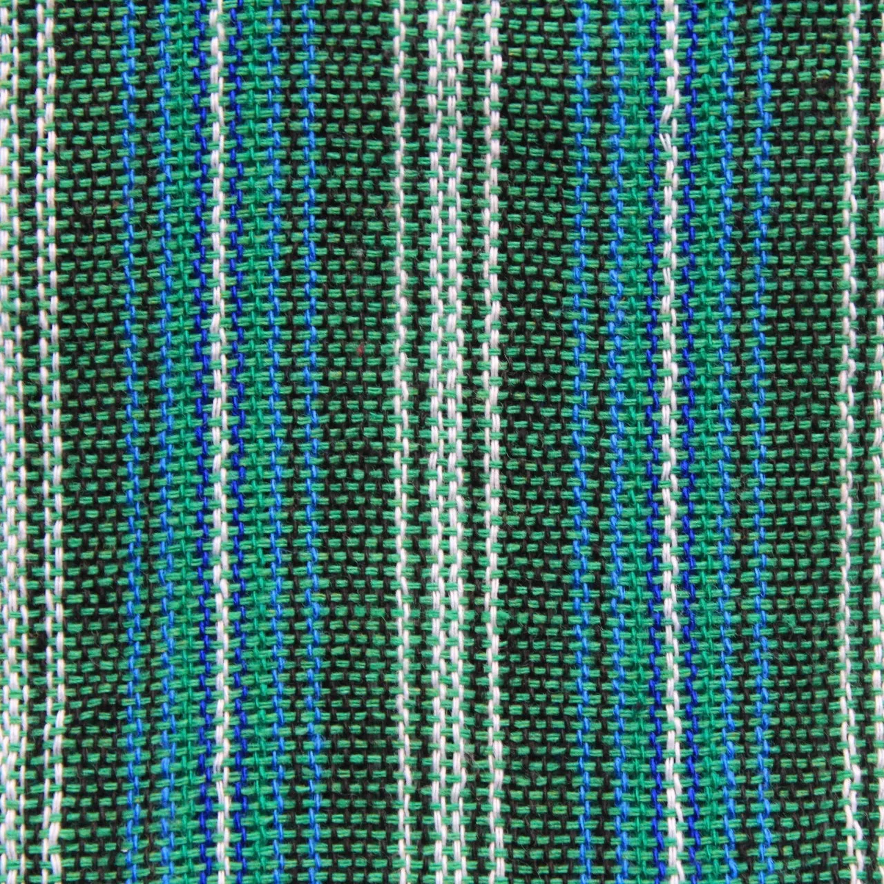 (Medium) Green with Darker Green and White stripes 0247