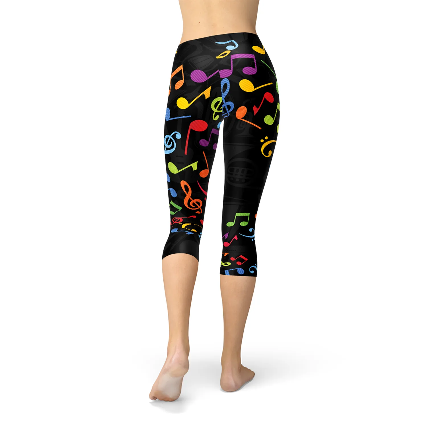 Melodic Harmony Women's Capri Leggings for Active Lifestyle