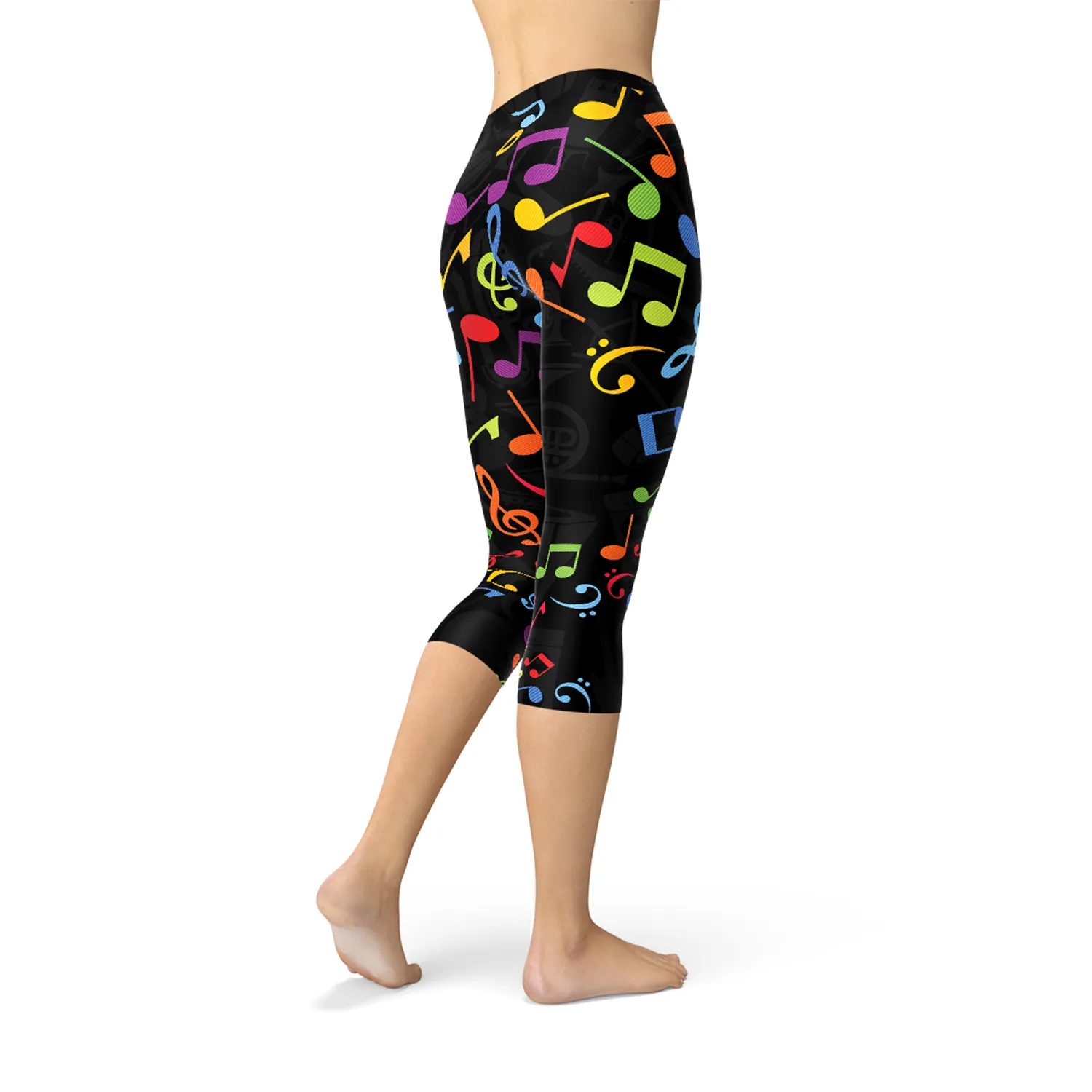 Melodic Harmony Women's Capri Leggings for Active Lifestyle