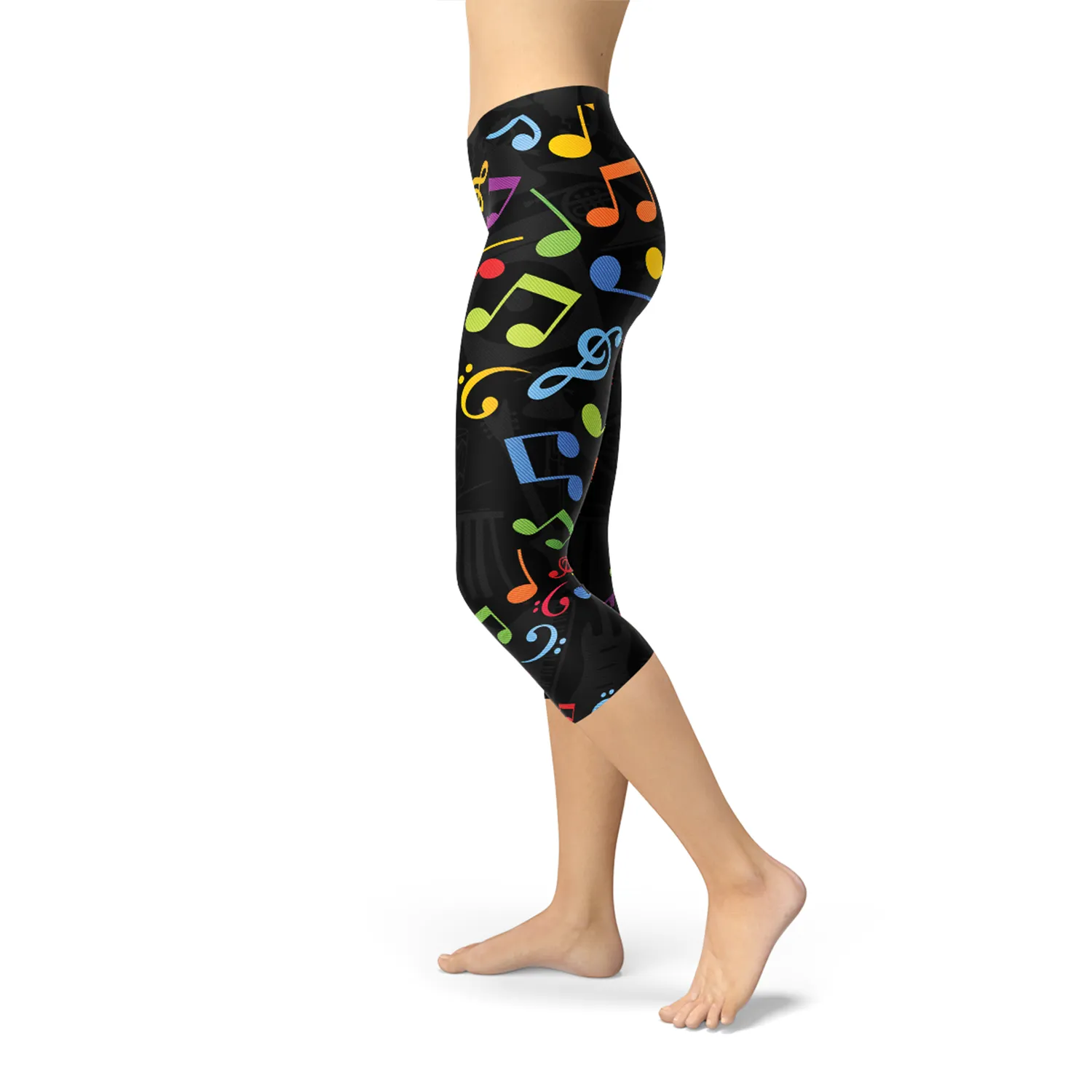 Melodic Harmony Women's Capri Leggings for Active Lifestyle