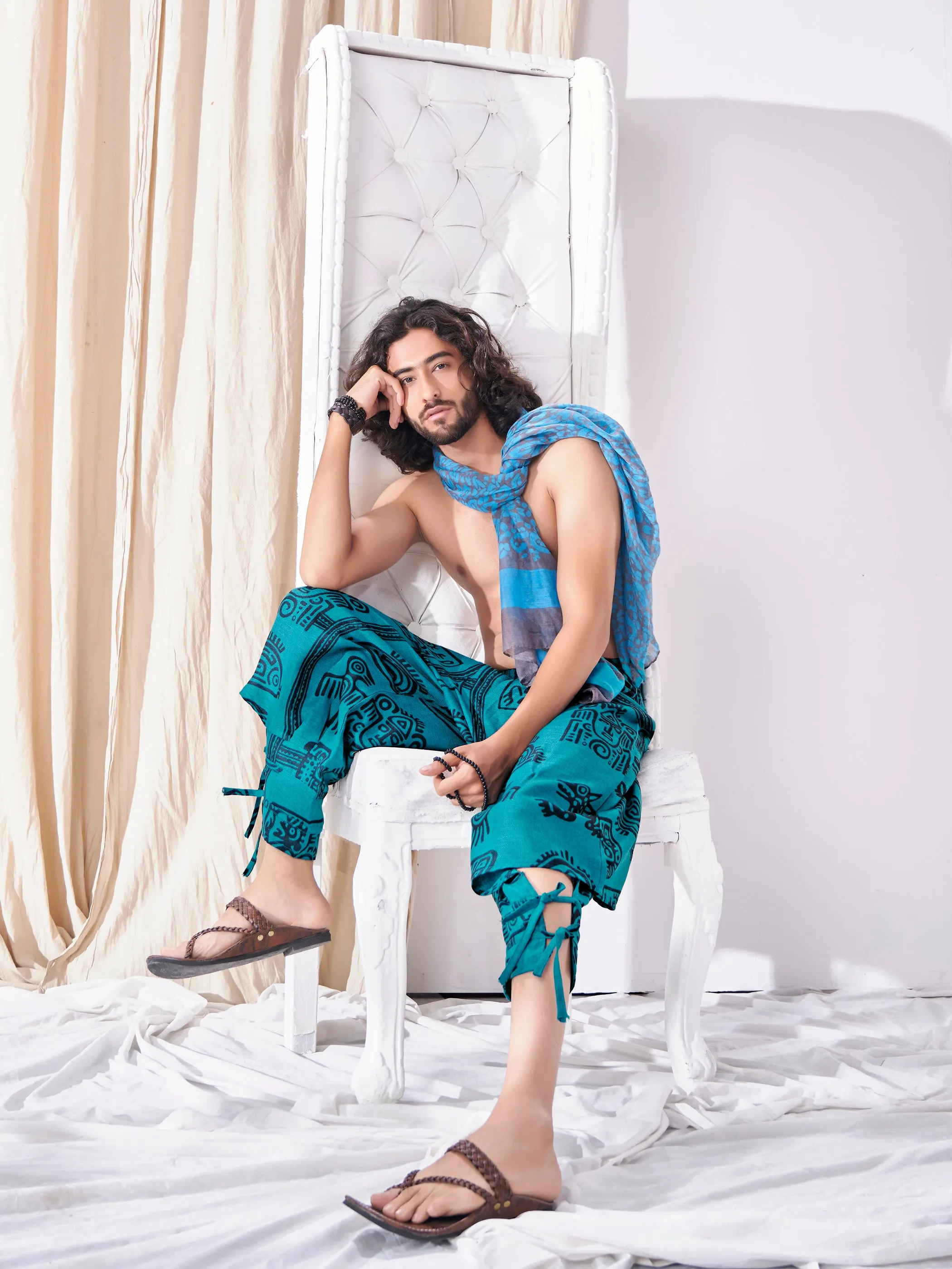 Men's Arabic Style Gypsy Harem Boho Travel Pant