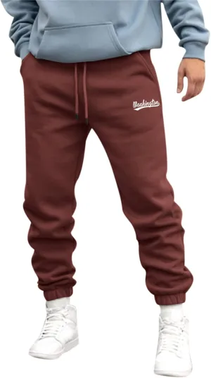 Mens Workout Cargo Sweatpants Sports Pant Men's Cargo Pants Elastic Waist Joggers Solid Casual Multi Pockets Outdoor
