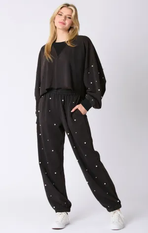 Mineral Washed Pearl Sweatpants Set