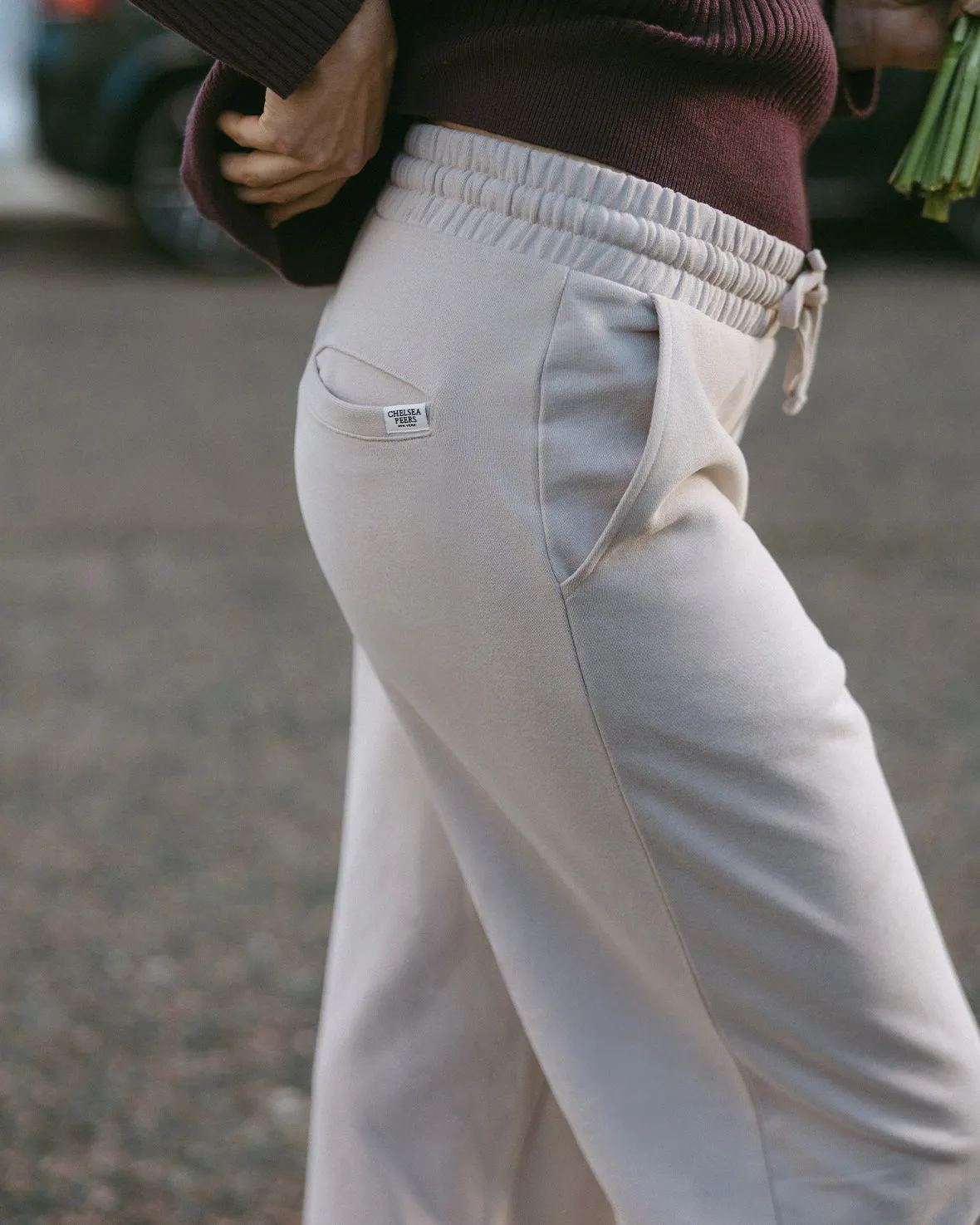 Organic Cotton Joggers - Stone