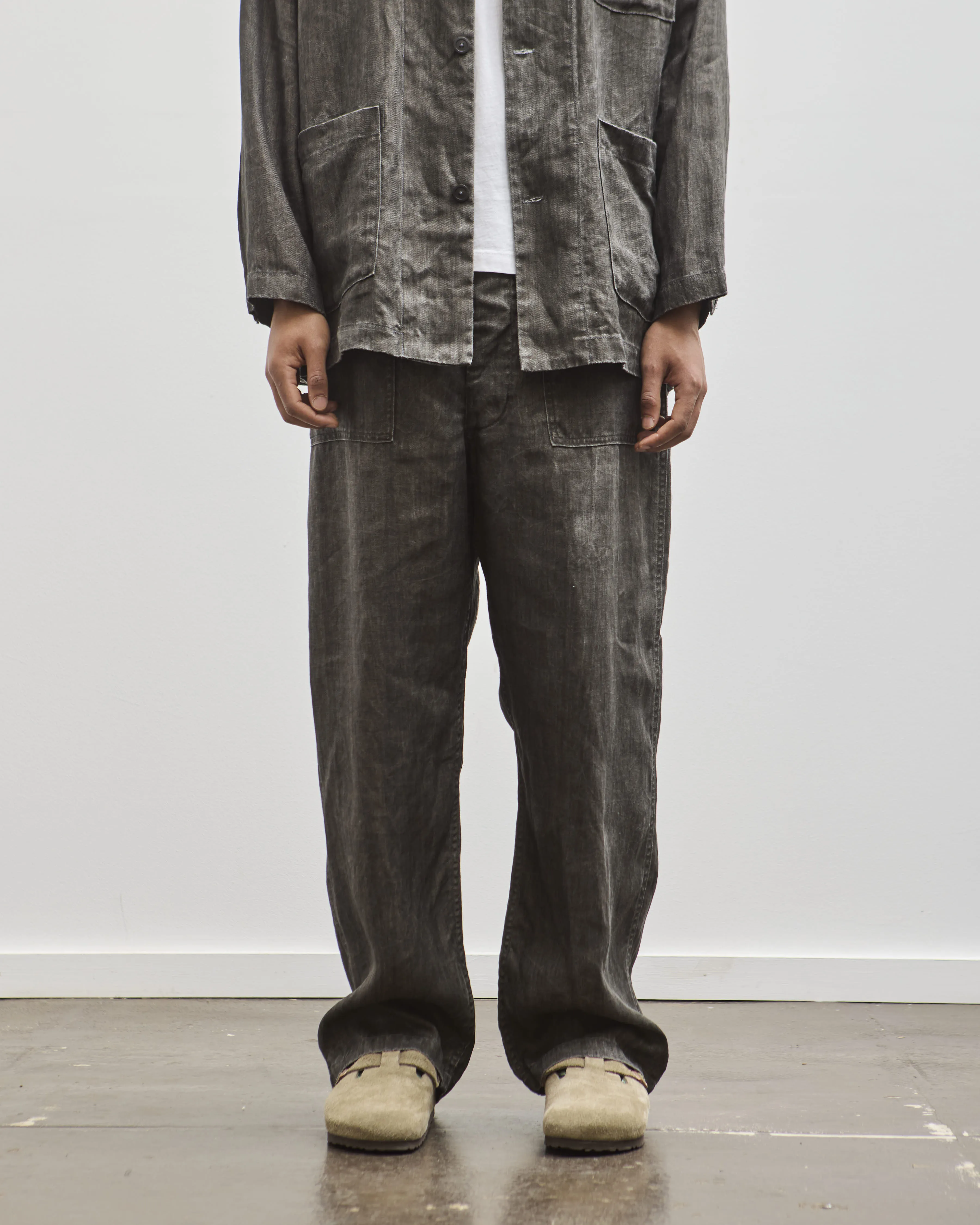 orSlow Summer Fatigue Pants, Charcoal Gray